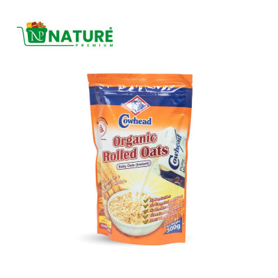 Cowhead Organic Rolled Baby Oats (Instant) From 6+ Months 500g