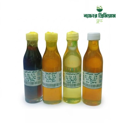 Oil Combo (4 item) কালোজিরা, তিল, নারিকেল,ঘানি ভাঙ্গা সরিষা তেলের কম্বো।